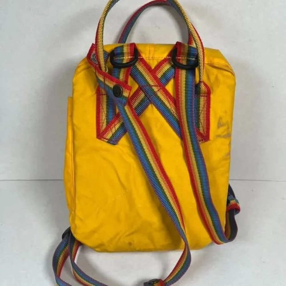 Fjallraven Kanken Yellow Rainbow small backpack
